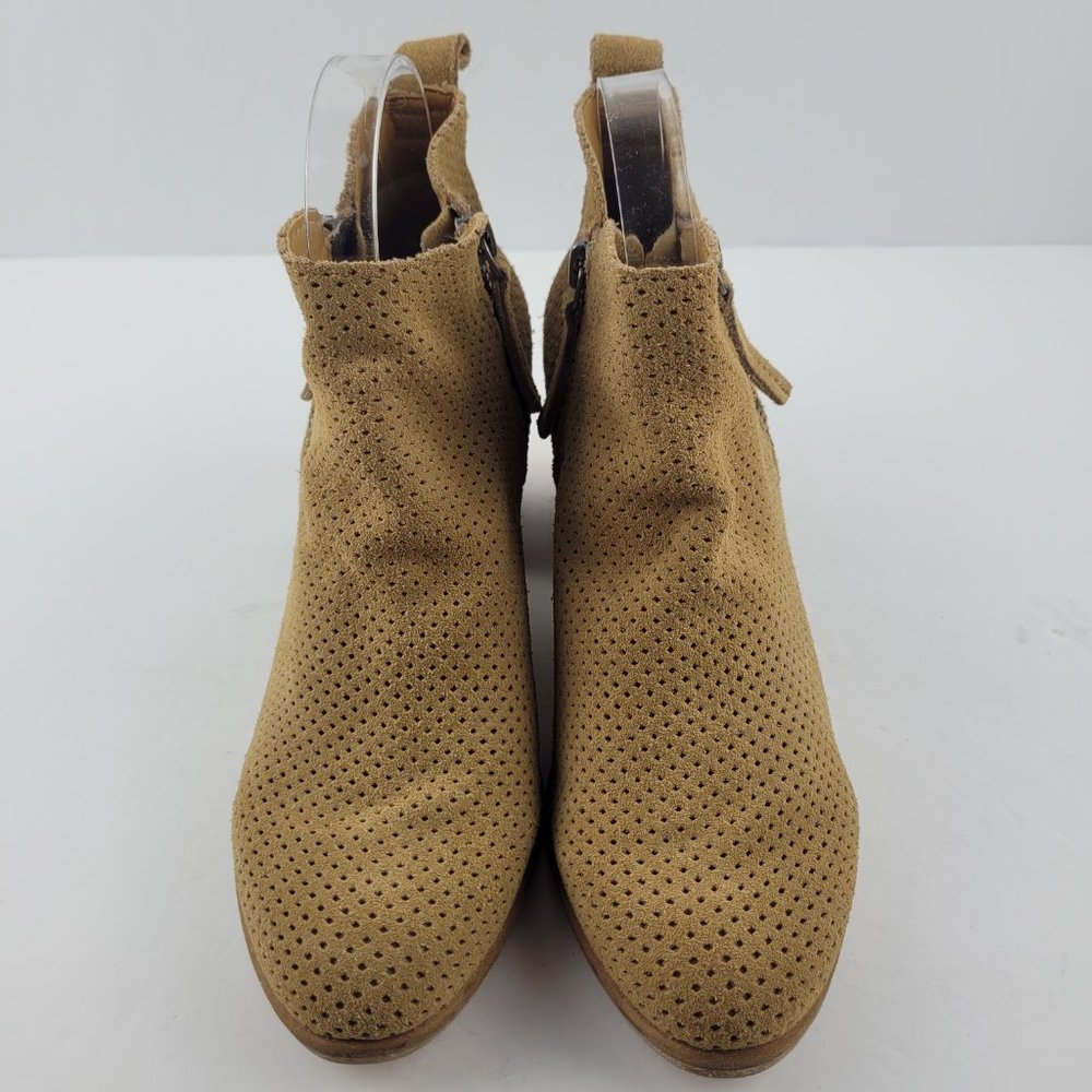 Dolce Vita Sable Camel Suede Leather Ankle Bootie - Picture 3 of 14